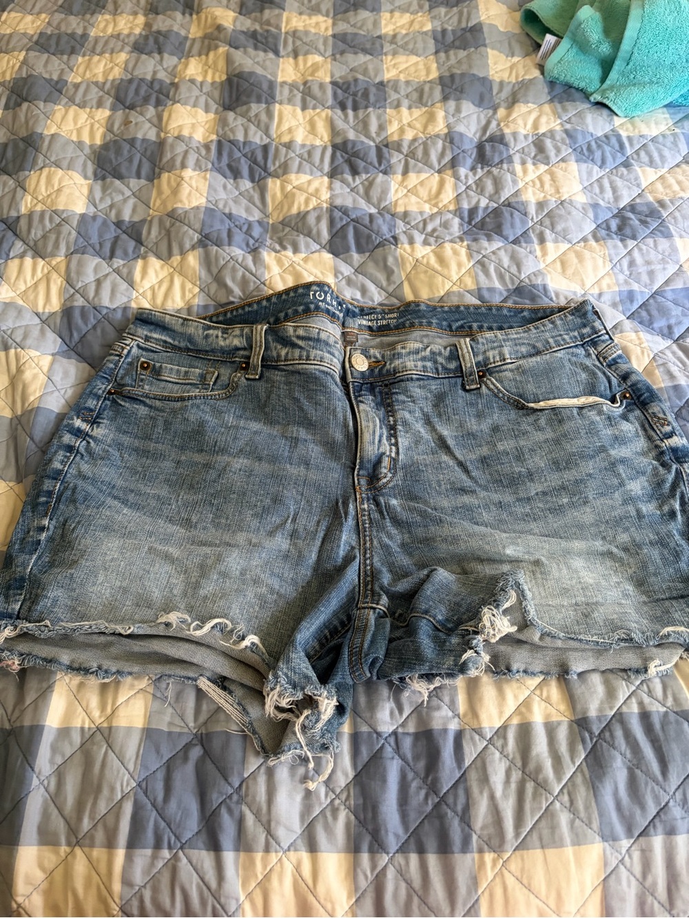 Roxy Women's Light Wash Distressed Denim Shorts